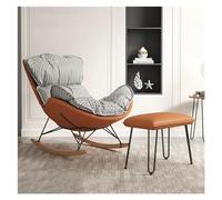 TONZN Sillón mecedor, sillón Deslizante, cómodo sillón reclinable de Tela para Ocio, cómodo sillón Lateral Adecuado para Dormitorio, Sala de Estar