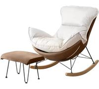 TONZN Sillón mecedor Sillón mecedor y reposapiés Juego de sillón mecedor con reposapiés, sillón de balcón, sillón de salón, sillón Moderno, sillón reclinable Suave, sillón B