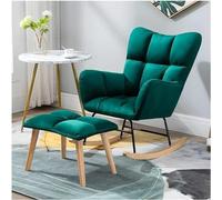TONZN Sillón Mecedora Deslizante, sillón de Ocio, sillón mecedor tapizado, sillón mecedor Deslizante, Respaldo Alto