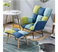 TONZN Sillón Mecedora Deslizante, sillón de Ocio, sillón mecedor tapizado, sillón mecedor Deslizante, Respaldo Alto