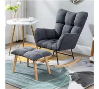 TONZN Sillón Mecedora Deslizante, sillón de Ocio, sillón mecedor tapizado, sillón mecedor Deslizante, Respaldo Alto
