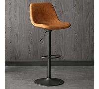 TONZN Taburete Elevador Vintage para decoración de Bar, cafetería, Ocio, Empresa, Silla giratoria con Patas de Acero al Carbono, Ajustable de 60 a 80 cm (Color: Negro) (marrón)