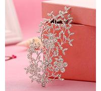 Tonzn - Tiara de diamantes de moda, elegante, joyas de novia, diamantes de imitación de cristal, fiesta de boda, peine para el cabello, pinza para el cabello, cadena para la cabeza, tiara