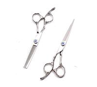 TONZN Tijeras de peluquería Profesionales para Zurdos, 5,5 Pulgadas, 16 cm, Tijeras de entresacar, Tijeras de peluquería, Tijeras de entresacar, Tijeras para Cortar el Cabello (Hembra D 5,5n B)