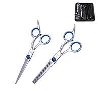 TONZN Tijeras de peluquería Tijeras de peluquería Juego de 9 Tijeras de peluquería Profesionales Tijeras de peluquería Peine Pinza para el Pelo Chal Peine de Belleza Adecuado para barbería