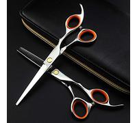 TONZN Tijeras para Cortar el Cabello, Juego de Tijeras de peluquería Profesionales 440c de 6 Pulgadas, Tijeras para Cortar el Cabello de barbero, Tijeras para entresacar, Tijeras de peluquería