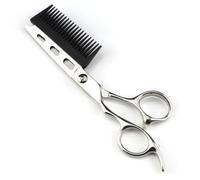 TONZN Tijeras para Cortar el Cabello, Tijeras Profesionales de Acero para Zurdos, 2 en 1, de 6 Pulgadas, con Peine, Tijeras para Cortar el Cabello, Tijeras de peluquería