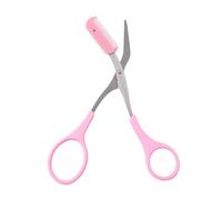 TONZN Tijeras recortadoras de Cejas, Tijeras, Peine, Tijeras de Acero Inoxidable para Cejas, Pinzas, recortadoras de Belleza, Accesorios de Maquillaje (Rosa)