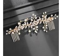 TONZN - Tocado de diamante, diadema de horquilla con diamantes de imitación con cuentas, accesorios para el cabello, accesorios para el cabello, diadema de horquilla