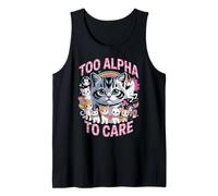 Too Alpha To Care Top G Cute Kittens Unicorn Rainbow Camiseta sin Mangas