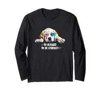 Too Blessed to Be Stressed, gráfico para Amantes de los Perros y Cachorros Manga Larga