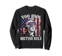 Too Cool For British Rule - Bandera Estadounidense de Estados Unidos 4 de Julio Sudadera