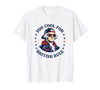 Too Cool for British Rule George Washington Patriot Camiseta gráfica económica