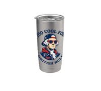 Too Cool for British Rule George Washington Patriot Vaso térmico de acero inoxidable de doble pared