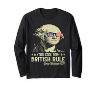 Too Cool For British Rule Patriotic Happy 4th of July Manga Larga