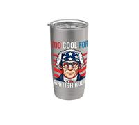 Too Cool For British Rule Patriotic Happy 4th Of July Vaso térmico de acero inoxidable de doble pared