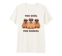 Too Cool For School - 3 Funny Sunglass Capybara Bosses Camiseta Premium