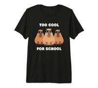 Too Cool For School - 3 Funny Sunglass Capybara Bosses Camiseta Premium