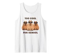 Too Cool For School - 3 Funny Sunglass Capybara Bosses Camiseta sin Mangas