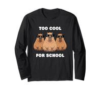 Too Cool For School - 3 Funny Sunglass Capybara Bosses Manga Larga