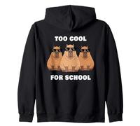 Too Cool For School - 3 Funny Sunglass Capybara Bosses Sudadera con Capucha