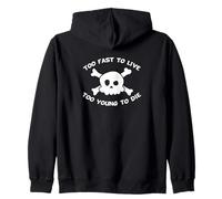 Too Fast To Live Too Young To Die Skull Harajuku Style Sudadera con Capucha