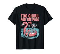 Too Ghoul for The Pool, Divertido y Espeluznante Mashup de Verano y Halloween Camiseta