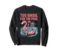 Too Ghoul for The Pool, Divertido y Espeluznante Mashup de Verano y Halloween Sudadera