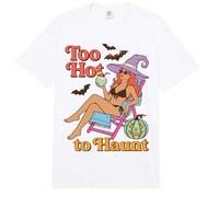 Too Hot to Haunt Halloween Witch Summer Humor Comfort Colors Adult Heavyweight T-Shirt