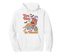 Too Hot to Haunt Halloween Witch Summer Humor Sudadera con Capucha