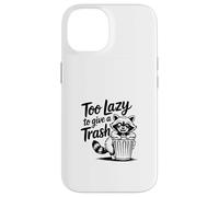 Too Lazy to Give a Trash Funny Panda Raccoon Meme Carcasa para iPhone 14