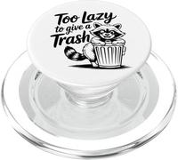 Too Lazy to Give a Trash Funny Panda Raccoon Meme PopSockets PopGrip para MagSafe