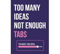 TOO MANY IDEAS NOT ENOUGH TABS: A Brain Dump Notebook for ADHD Minds, Entrepreneurs and Creatives