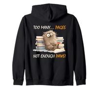 Too many pages, not enough paws Sudadera con Capucha