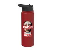 Too Much Radio Not Enough Head Meme Stainless Steel Insulated Water Bottle