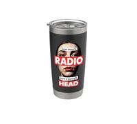Too Much Radio Not Enough Head Meme Vaso térmico de acero inoxidable de doble pared