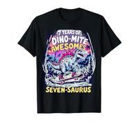 Too Old For Naps Too Wild Seven-Saurus Boys Girls Kids Camiseta