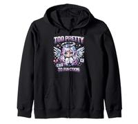 Too Pretty To Function Cyber EMO Fantasy Y2K FAE Glitch Mode Sudadera con Capucha