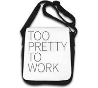 Too Pretty to Work - Bolso de hombro, color blanco