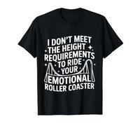 Too Short To Ride Your Emotional Roller Coaster - Camiseta gráfica económica, Hombre, Negro, M