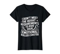 Too Short To Ride Your Emotional Roller Coaster - Camiseta gráfica económica, Mujer, Negro, XL