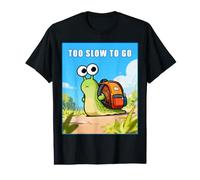 Too Slow to Go - Funny School Snail Teacher Student Cartoon Camiseta gráfica económica