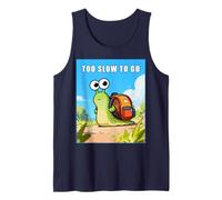 Too Slow to Go - Funny School Snail Teacher Student Cartoon Camiseta sin Mangas