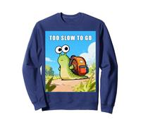 Too Slow to Go - Funny School Snail Teacher Student Cartoon Sudadera