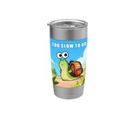 Too Slow to Go - Funny School Snail Teacher Student Cartoon Vaso térmico de acero inoxidable de doble pared