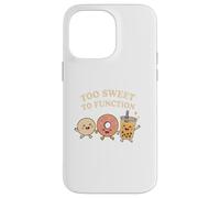 Too Sweet To Function Kawaii Donut Boba y Mochi Food Carcasa para iPhone 14 Pro MAX
