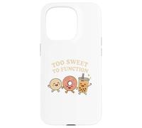 Too Sweet To Function Kawaii Donut Boba y Mochi Food Carcasa para iPhone 15 Pro