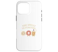 Too Sweet To Function Kawaii Donut Boba y Mochi Food Carcasa para iPhone 16 Pro MAX
