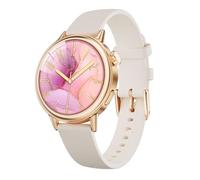 TOOBUR Reloj Inteligente Mujer Pequeño, Pantalla AMOLED de 28mm, Reloj Deportivo con Contador de Pasos y Calorías, Smartwatch con Llamadas, Compatible Android y iOS Phones, Beige