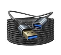 toocki Alargador USB 3.0 Extensor 2M - Cable Macho a Hembra para Cámara Web, Disco Duro, Impresora - Alta Velocidad 5Gbps, Conector Reforzado con Blindaje de Aluminio, Compatible USB 2.0/1.1 (Gris)